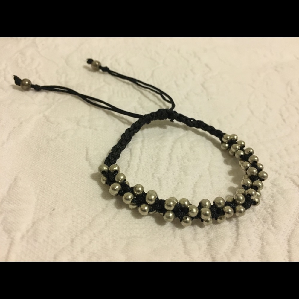 NWOT urban outfitters silver beaded bracelet